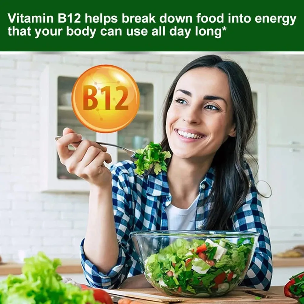 Vitamin B12 - Improve Mood Improve Brain Strengthen Nervous System Increase Energy Promote Metabolism Maintain Heart Health