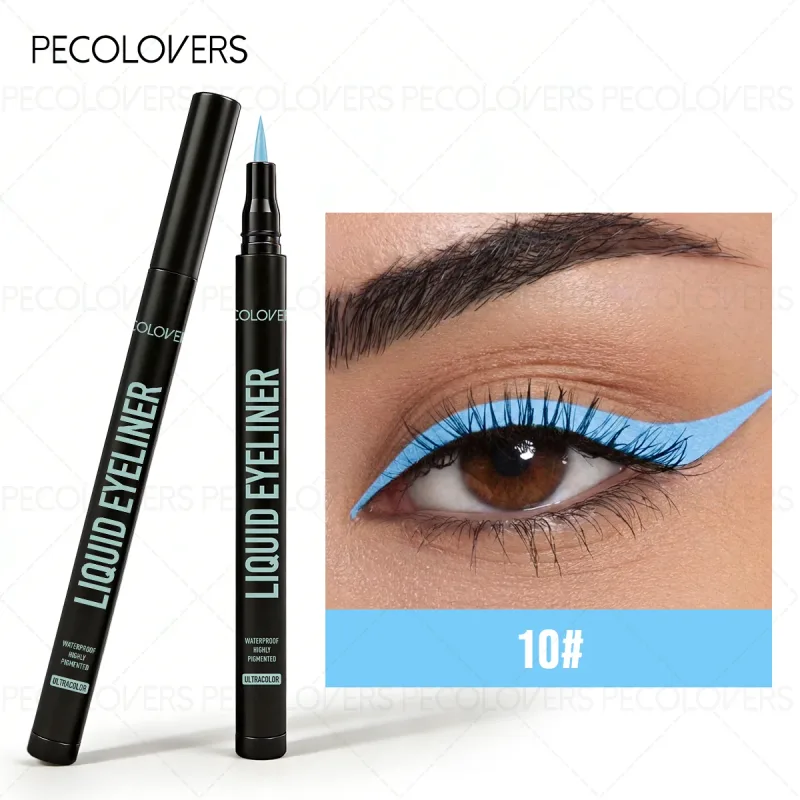 1 Pc Smooth Glide Liquid Eyeliner Pen - Waterproof Long-lasting Ultra-Fine Tip Water Eye Liner Pen Precision Slide Smudge-Proof