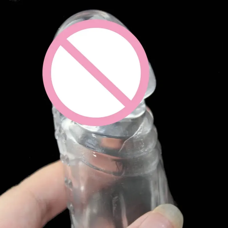 Preservativo retardante reutilizável, 2 anéis, ampliação transparente, impotência, extensão do pênis, manga peniana duradoura, produto sexual, brinquedos masculinos, vibrador