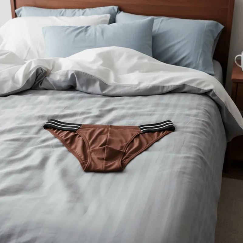 Cuecas lingerie masculina triângulo calcinha listra respirável homens cuecas finas cintura média tamanho grande roupa interior para presentes masculinos