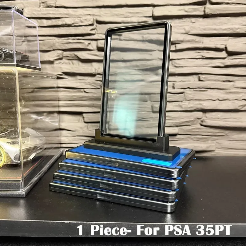 Multicolor gradiente cor liga de alumínio cartão comercial proteger titular caixa de metal para 35pt psa cgc cartão graduado