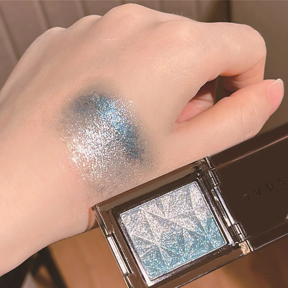 Paleta de sombra gradiente metálico prata azul punk esfumaçado sombra de olho altamente pigmentado pressionado roxo glitter olhos maquiagem paleta