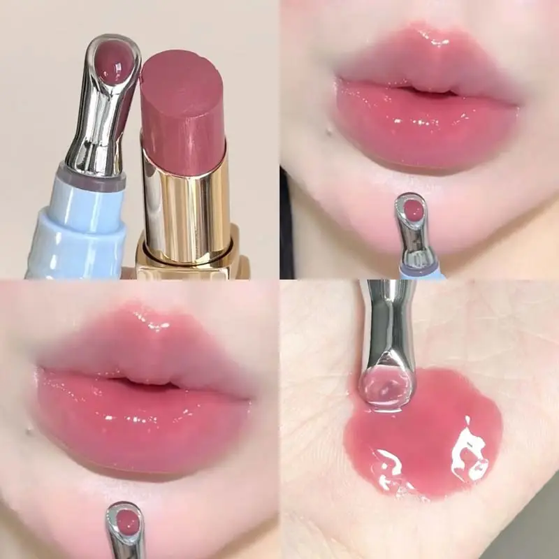 Espelho aguado essência brilho labial de longa duração não-pegajoso plumping batom líquido geléia lábio esmalte maquiagem hidratante lábios matiz
