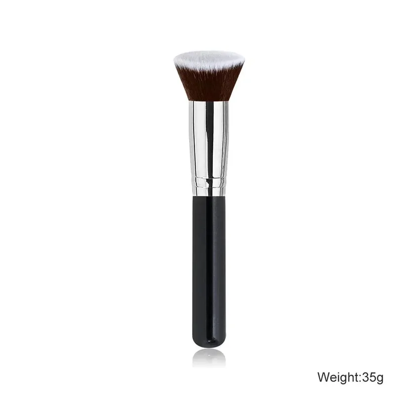 1pc pincéis de maquiagem plana kabuki fundação escova líquido creme em pó contorno mistura rosto reparação ferramentas beleza brochas maquillaje