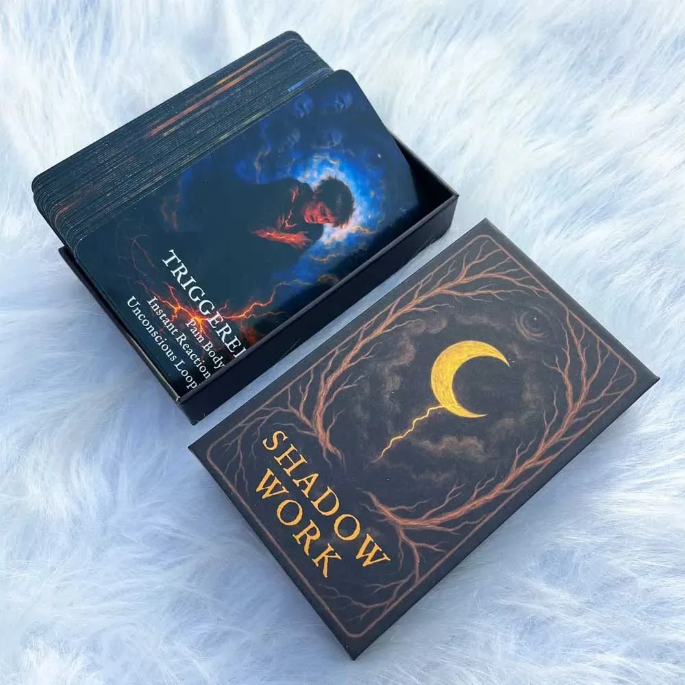 54 conjunto 13x8cm reflexivo lua sombra trabalho oracle auto-descoberta percepção emocional jogo orientação espiritual jogos de cartas