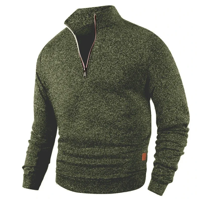 Animal jogo masculino meio zíper sweatshirts manga longa sólido pulôver gola alta streetwear jaqueta quente casacos esportivos outerwear — image 8