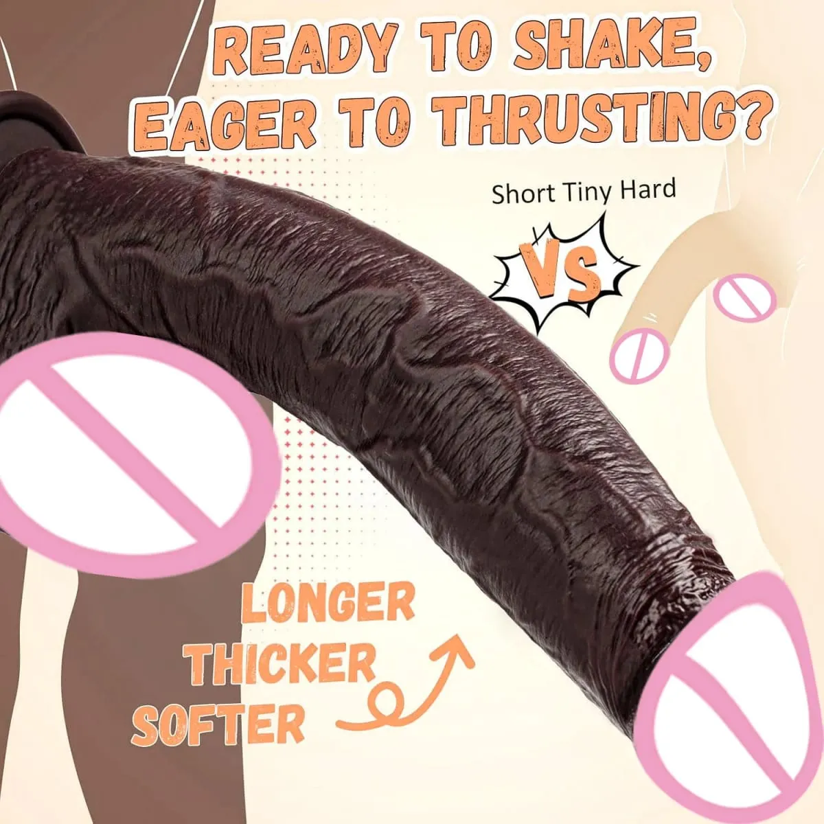 Realistic Silicone Dildo Soft Dick Penis With Strong Suction Cup Testicles Veins For Anal Play Experience Sex Toy For Women