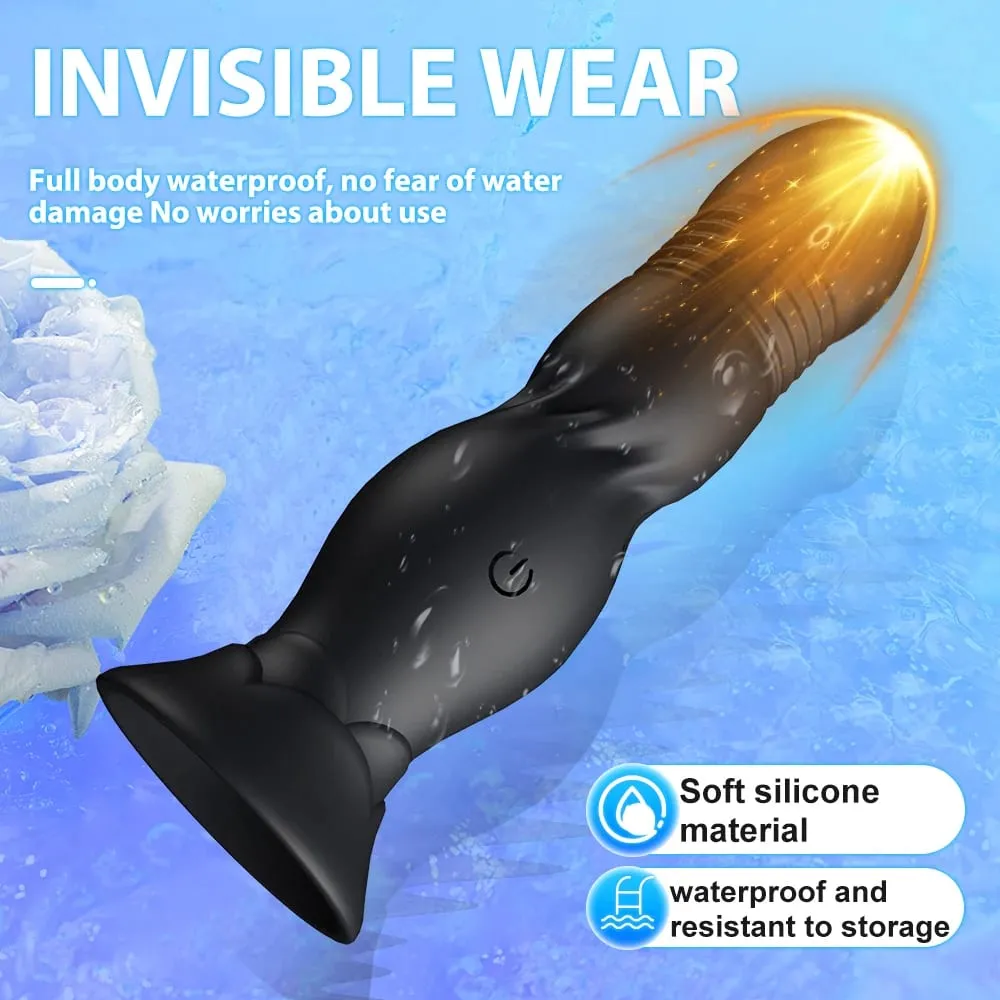 Campo luxuoso controle sem fio massageador de próstata vibrador telescópico anal plug para homens vibrador adultos brinquedos sexuais para mulheres homens gay