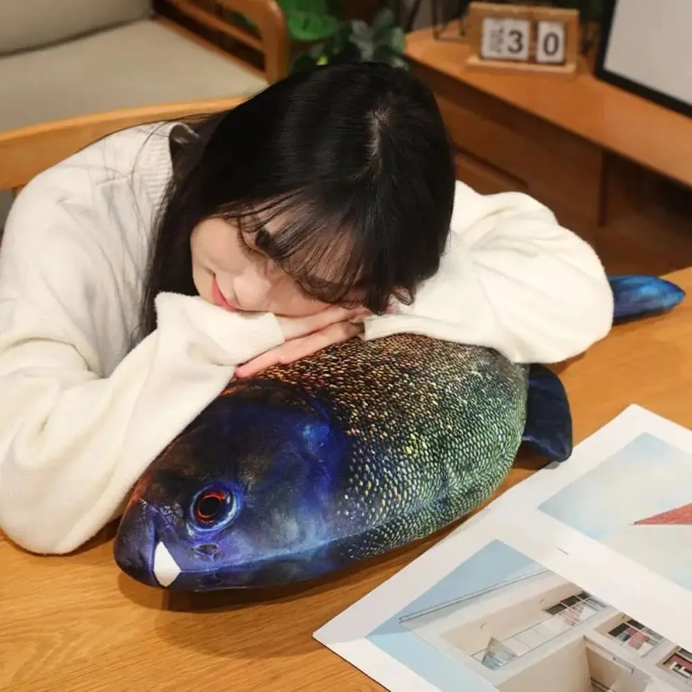 Almofada do sofá poleiro simulação peixe travesseiro recheado garoupa dos desenhos animados peixe macio pp algodão peixe anime travesseiro presentes