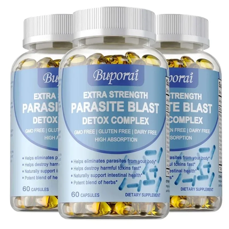 Complexo Parasite Blast Detox - Apoia a saúde intestinal Elimina parasitas Promove o metabolismo e aumenta a imunidade