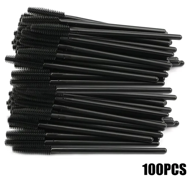 50/100pcs Eyelash Brush Silicone Eyelashes Brushes Mascara Wands Applicators For Woman Lash Eyebrows Cosmetic Makeup Tool