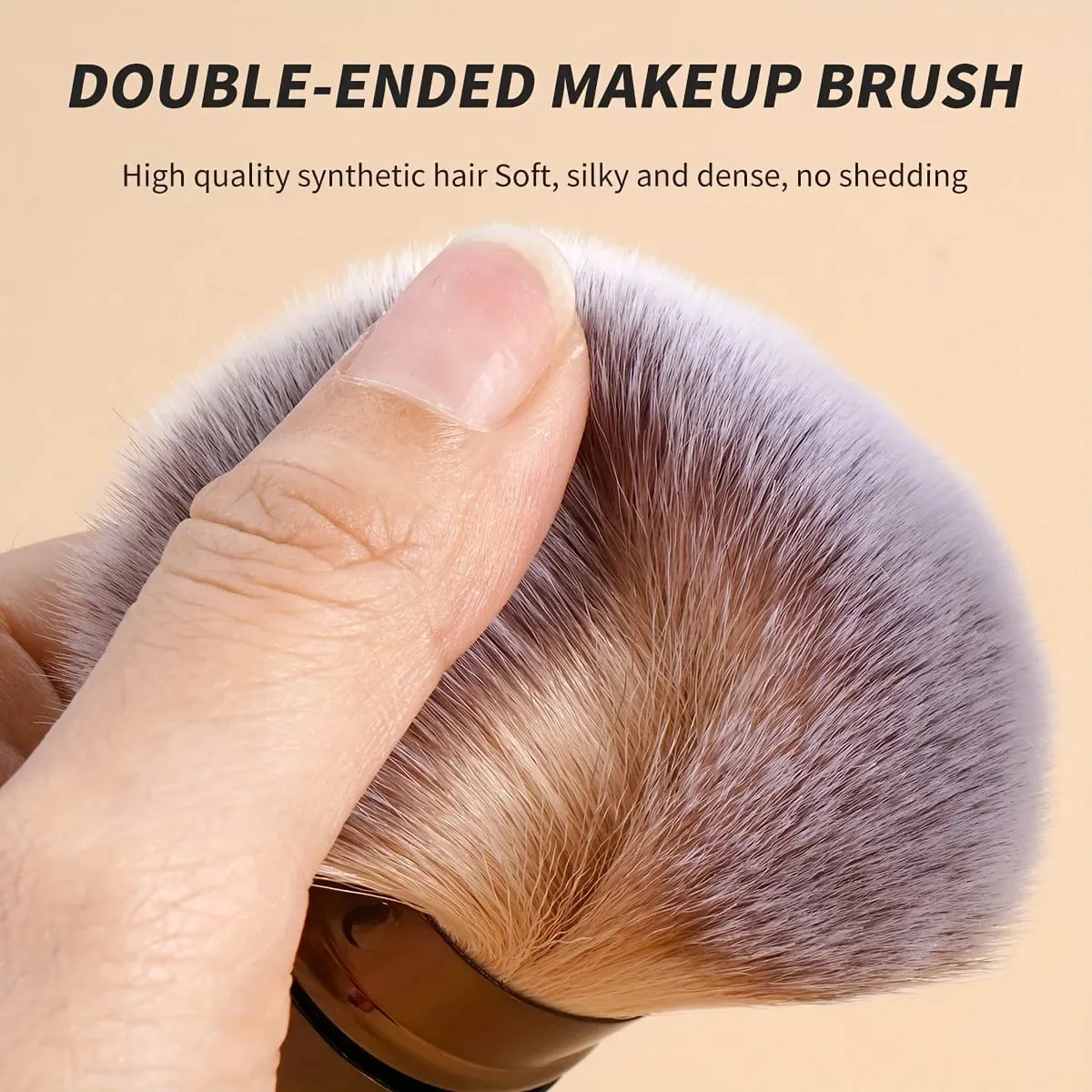 3 pçs pincéis de maquiagem profissional extensível rosto blush pó fundação escovas sintéticas macias para cosméticos líquidos