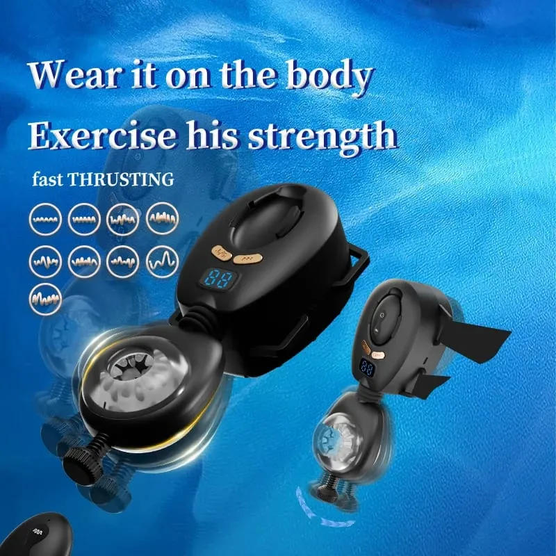 Samurai Belt Rolling Cup Multi Frequency Vibration Thrust 2-in-1 Stimulation Men's Airplane Cup Adult Products Sex Toy