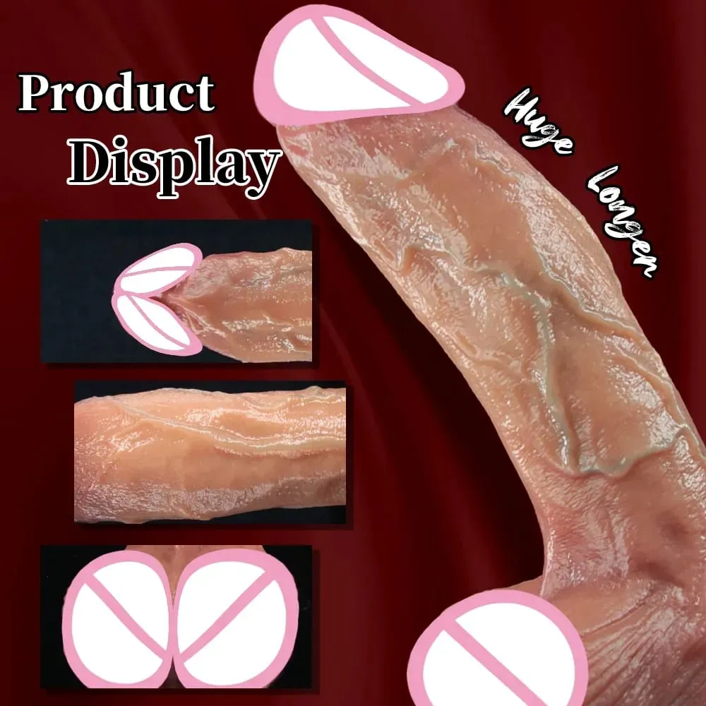 Ultra alta simulação vibrador realista pênis grande flexível ventosa vibradores anal plug adulto brinquedos sexuais para mulher masturbador galo