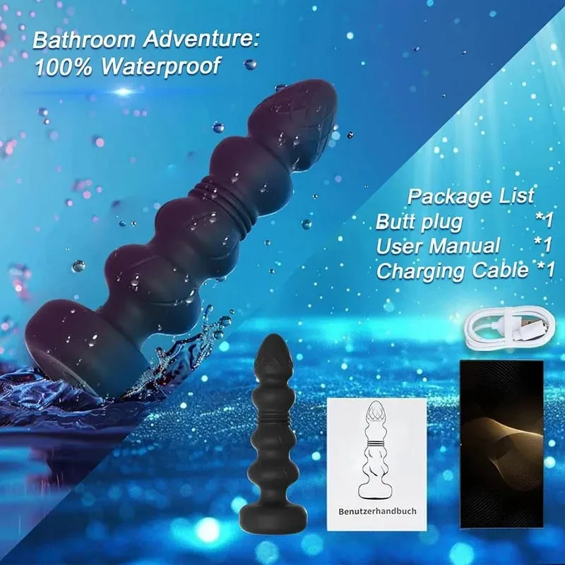 Plugue vibratório telescópico para bunda, vibrador anal sem fio, brinquedos remotos para mulheres, vibrador anal, massageador de próstata, homens, buttplug