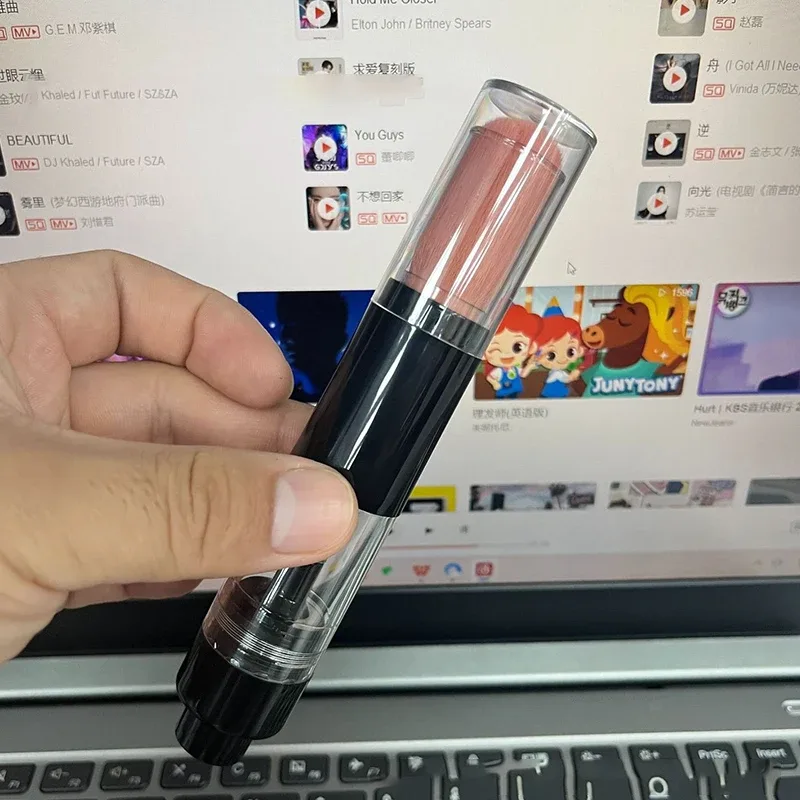 Pincel de pó recarregável pincéis de pó cosméticos multi-funcional push-on spray pó escova fundação blush escova ferramentas de maquiagem