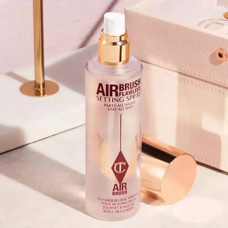 Charlotte Tilbury Setting Spray Viagem Névoa Pó Compacto em Maquiagem Conjunto de Presente Hidratante Desfoque À Prova D 'Água 16H Wear