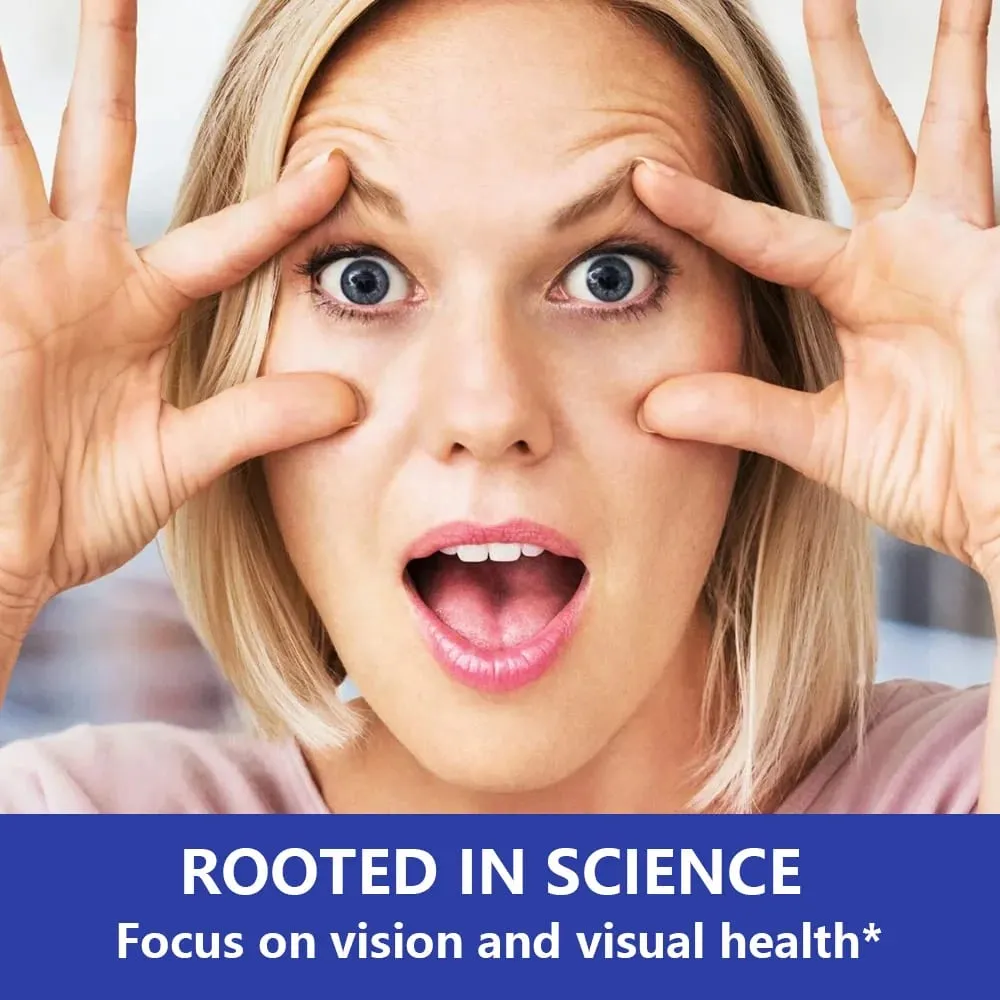 Suplementos de luteína e zeaxantina 8.000 mg por porção | Vitaminas essenciais para os olhos e suplemento dietético para saúde da visão NÃO OGM