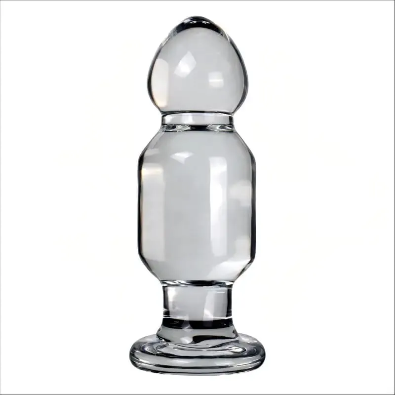 Vibrador de vidro de grande diâmetro, masturbador feminino, estimulação da próstata masculina, expansor anal, brinquedo sexual adulto para maior prazer