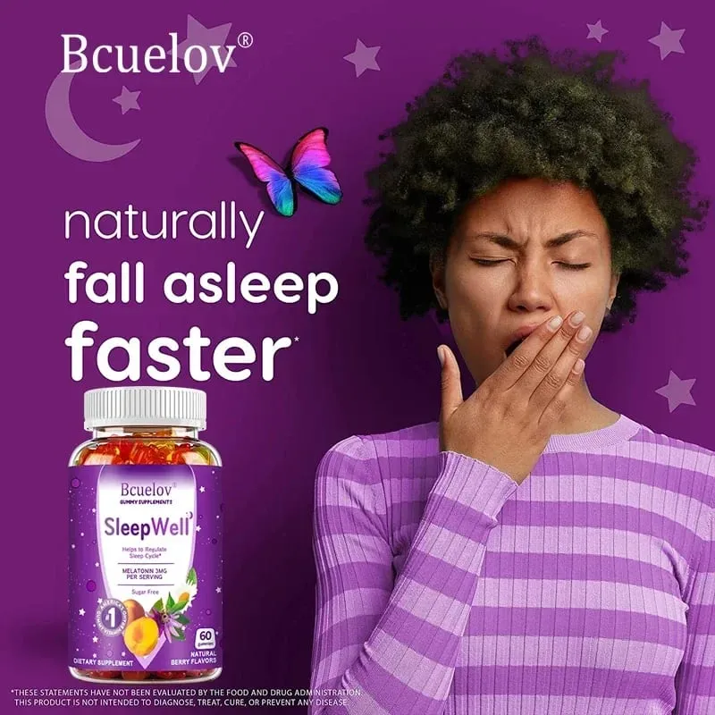 Melatonin Gummies 3 Mg - Fall Asleep Naturally Fight Insomnia Support Immunity Improve Rest Quality and Sleep Cycles — image 5