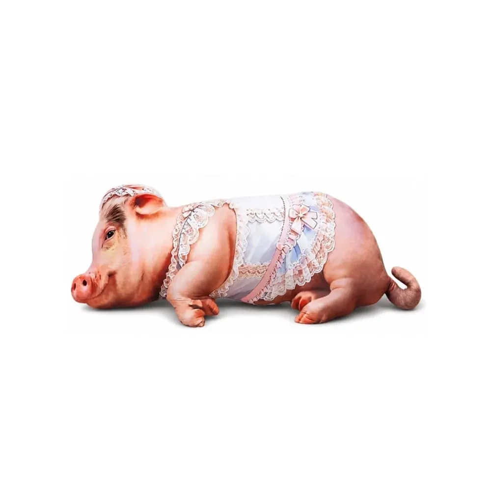 Material travesseiro de corpo animal pp algodão preenchido textura macia almofada animal 40cm tamanho design bonito porco chaveiro uso no quarto — image 8