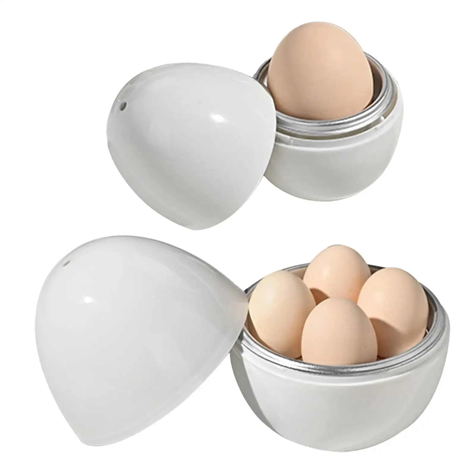Vaporizador de ovos de micro-ondas, caçadores de ovos cozidos com tampa, vaporizador de ovos para ovos cozidos macios e duros, utensílios de cozinha para fervura rápida de ovos