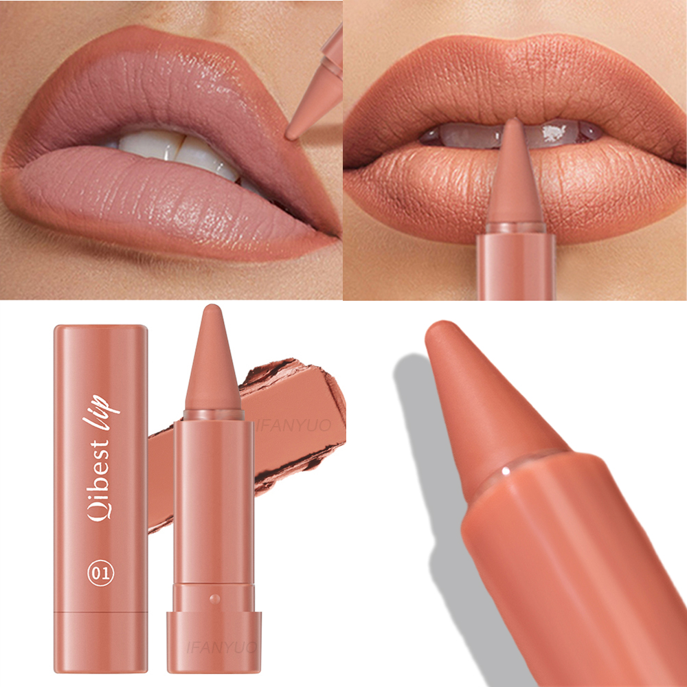 Batom torcido para lábios, caneta multiuso em pó, blush, veludo, fosco, à prova d'água, copo antiaderente, maquiagem labial