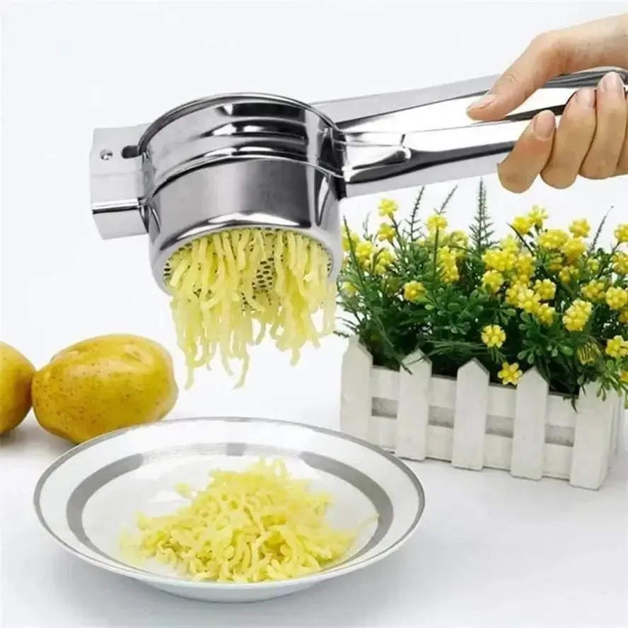 1 pçs de aço inoxidável máquina batata para batata frutas vegetais espremedor presser espremedor batata ricers cozinha cozinhar ferramentas