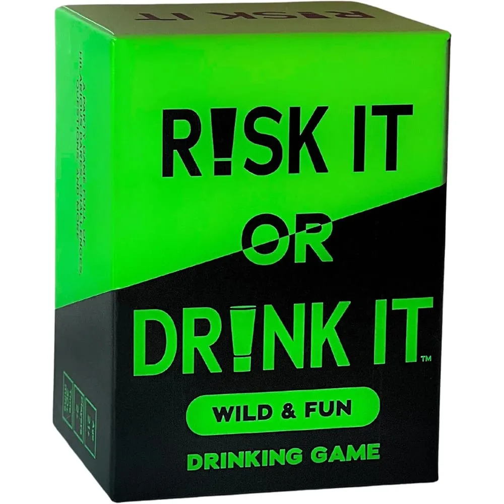 Arrisque ou beba divertido jogo de festa para jogo de cartas universitário, jogo de bebida, pré-jogo, noite, hilário, desafios, perguntas, adultos