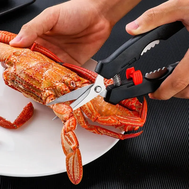 Ferramentas para frutos do mar Garras multifuncionais de liga de zinco Agulhas de caranguejo Tesoura de caranguejo Ferramentas para frutos do mar de cozinha
