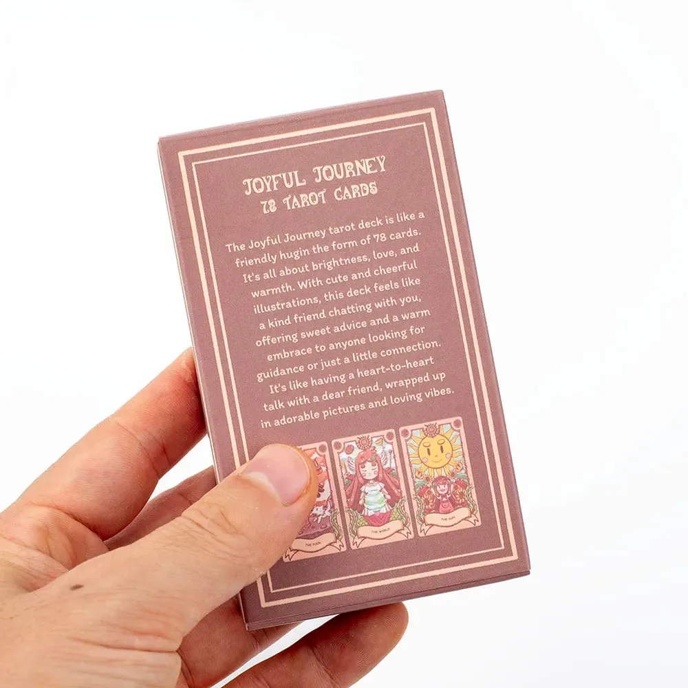 Joyful Journey Tarot Deck -78 Card Board Game with Cute Illustrations Embrace Brightness Love and Warmth 10.3*6CM