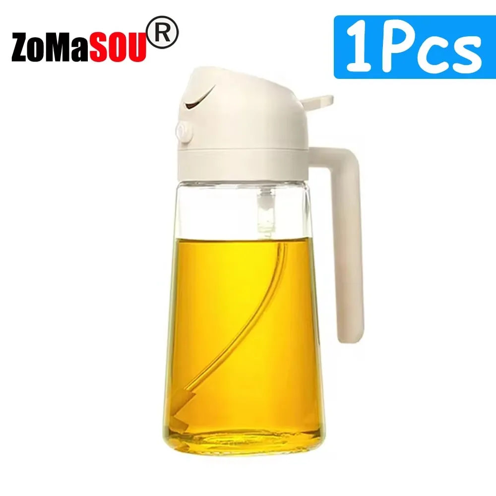 1-4pc 2-em-1 pulverizador pourer óleo garrafa vazia recipiente de óleo de plástico dispensador vaporizador cozinha churrasco acampamento utensílios de cozinha