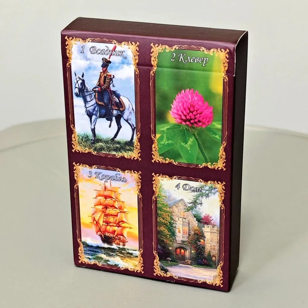 9*6cm em língua russa clássico realista lenormand deck 40 peças clássicos medievais cartões lenormand — image 4