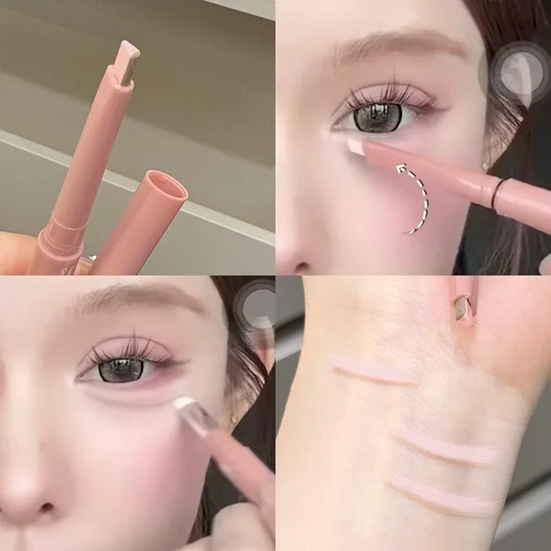 ART VALUE Two-tone Paste Lying Silkworm Pen Under Eye Liner Brighten Shadow Pencil Makeup Nude Pink Beige Eyeliner Contouring