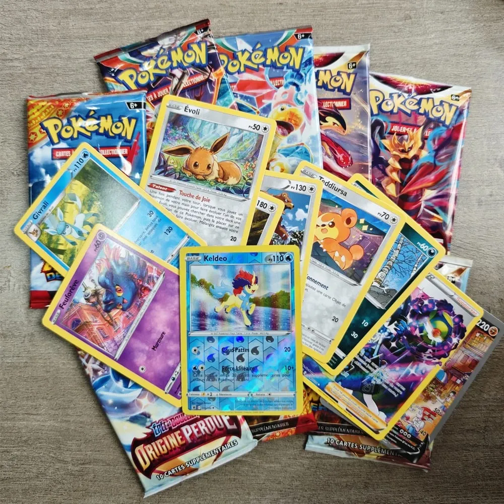 Versão francesa pokemon cartões vmax v ex gx mega carte coleção batalha treinador brinquedos de natal das crianças presente