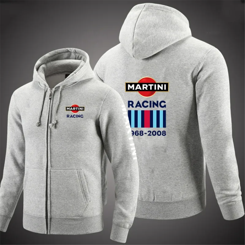 Martini Racing 2024 Men's Fashion Hoodies Spring And Autumn Solid Color Zipper Pullover Comfort Harajuku Top Sweatshirts