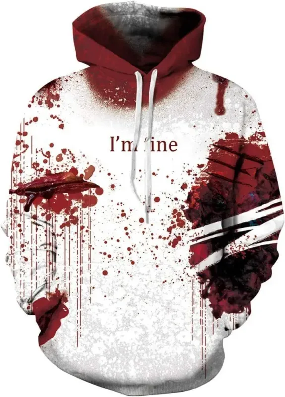Mens Graphic Hoodies Unisex Novelty Print Hoodie, 3D Pattern Pullover Sweatshirt With Pocket, Long Sleeve Warm Graphic Hoodie Me