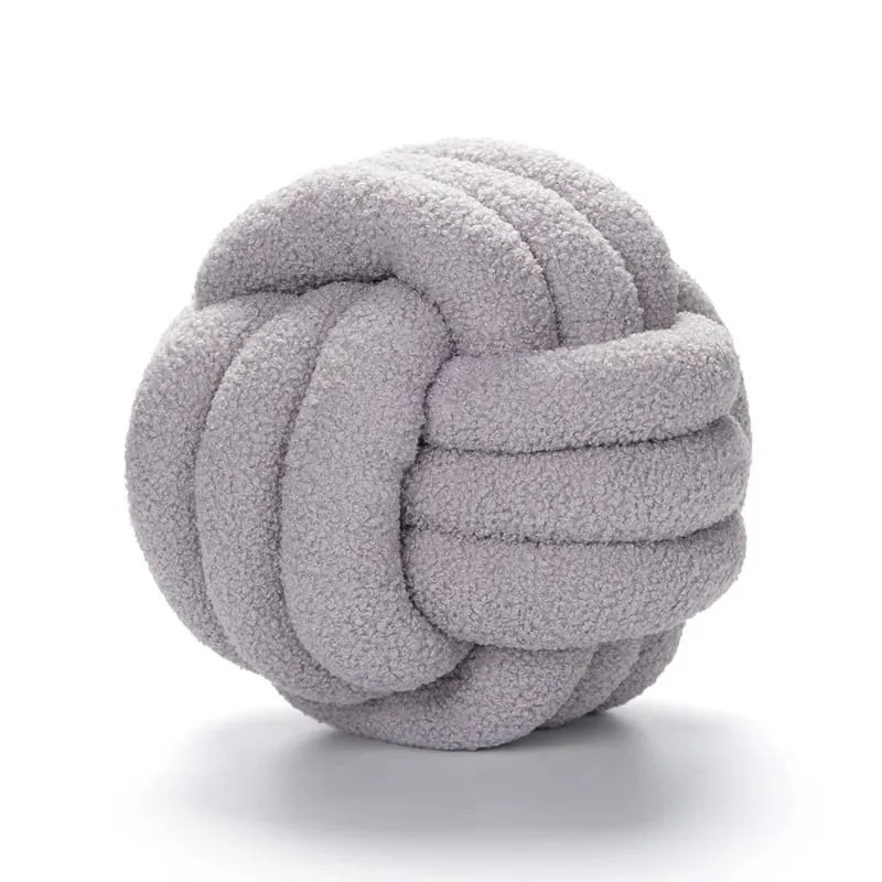 Travesseiro de bola atada para decoração de casa, indeformável, ecológico, bola atada, travesseiro de pelúcia, tecido à mão, bola atada, travesseiro de lance traseiro