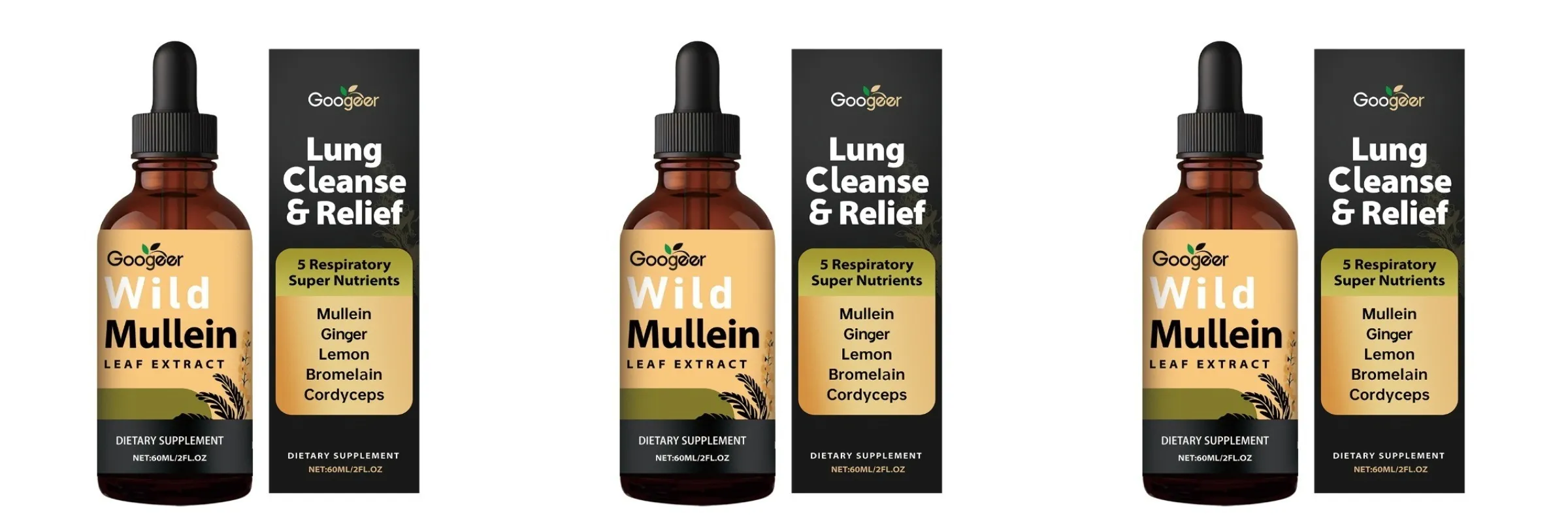 Mullein Leaf Extract Liquid Drops Comprehensive Herbal Wellness Support Natural Daily Dietary Supplement Daily Care 60ml