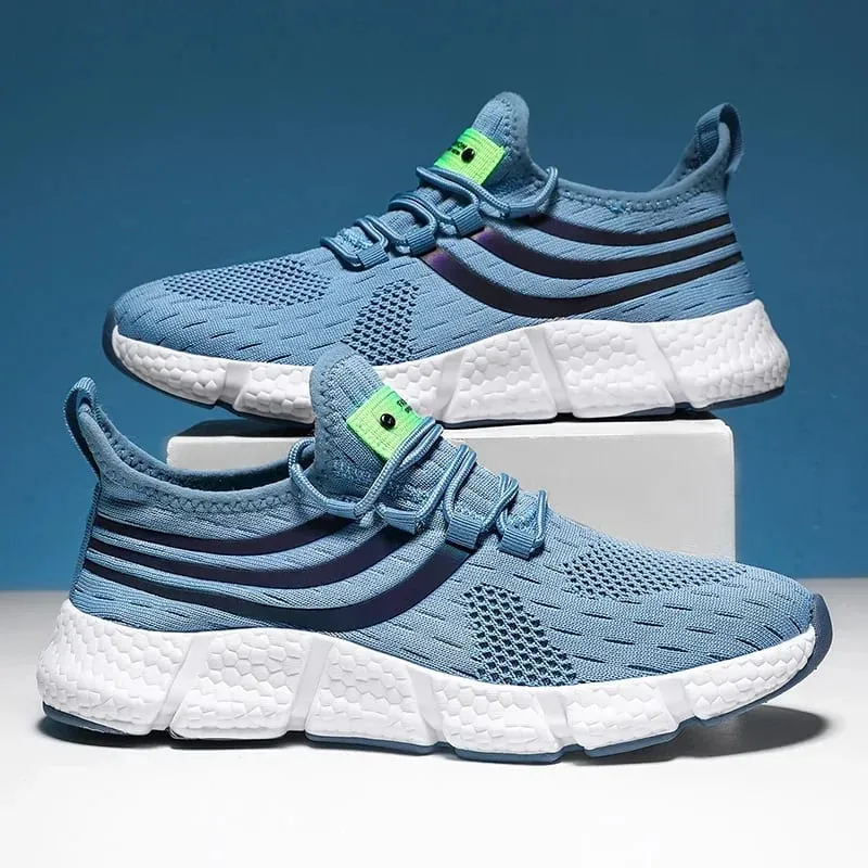 Tênis masculino confortável respirável sapatos de plataforma verão homem tênis de corrida respirável confortável moda tênis de caminhada