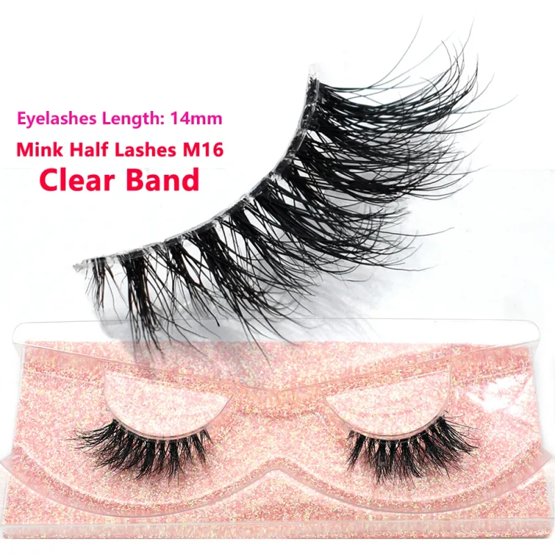Half Eye Lashes Natural 3D Mink Short False Eyelashes Fluffy Wispy Cross Strip Fake Lashes Soft Half Eyelashes Extension Makeup — image 37
