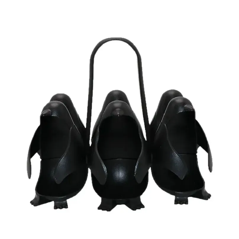 Caldeira de ovo de pinguim bonito para cozinha gadget ovo ferramenta de cozimento rack de vapor de ovo com alça para ferver ovos