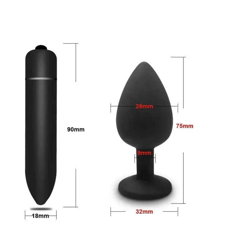 S/m/l plug anal vibrador de bunda feminino/homem silicone macio em forma redonda bala erótica anal plug bala gay brinquedos sexuais para adultos — image 19