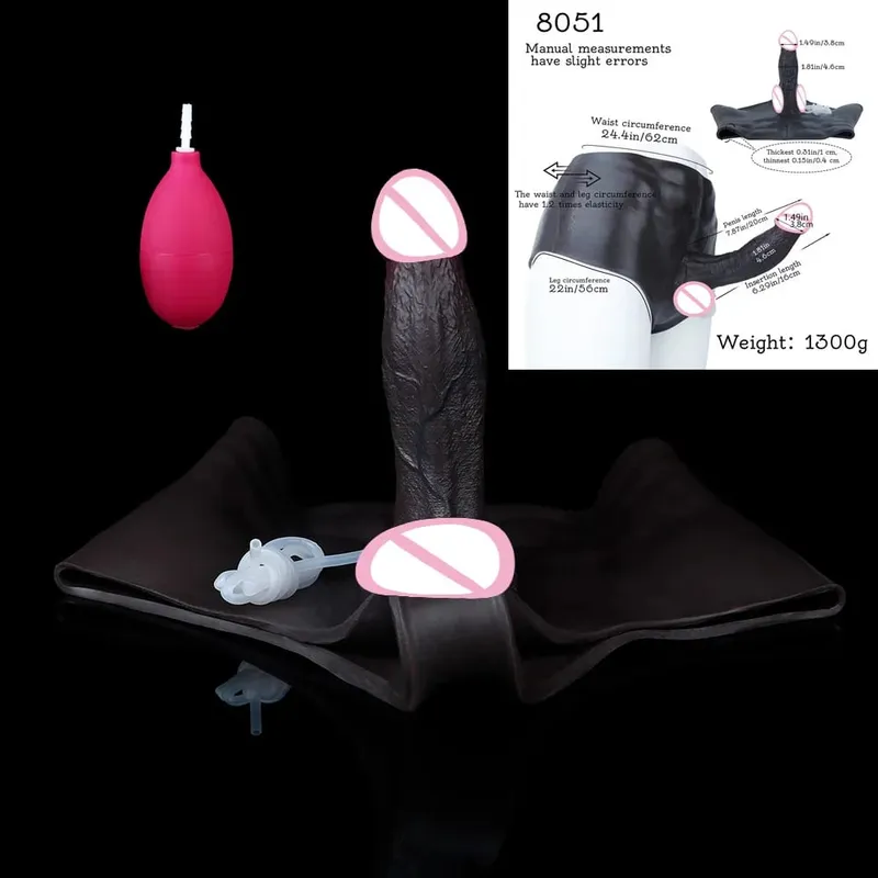 Silicone anal plug esguichando calcinha vibrador com músculos abdominais pênis sólido vaginal anal masturbador brinquedo sexual para o sexo feminino