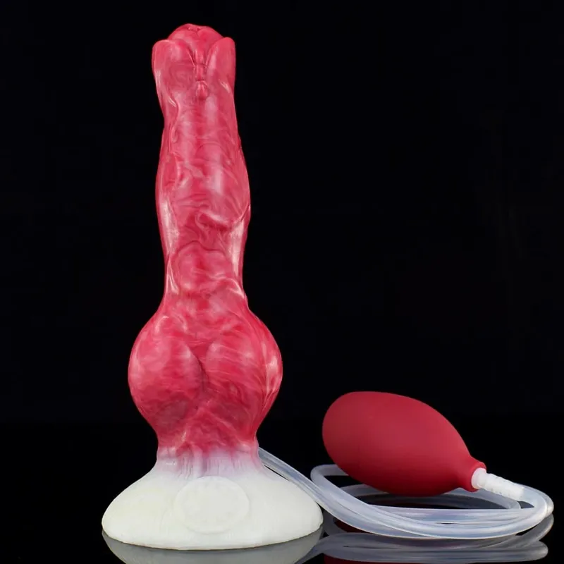 Ejaculação anal plug cão nó vibrador com forte otário estimulação vaginal esguichando pênis erótico adulto brinquedos sexuais 18 +