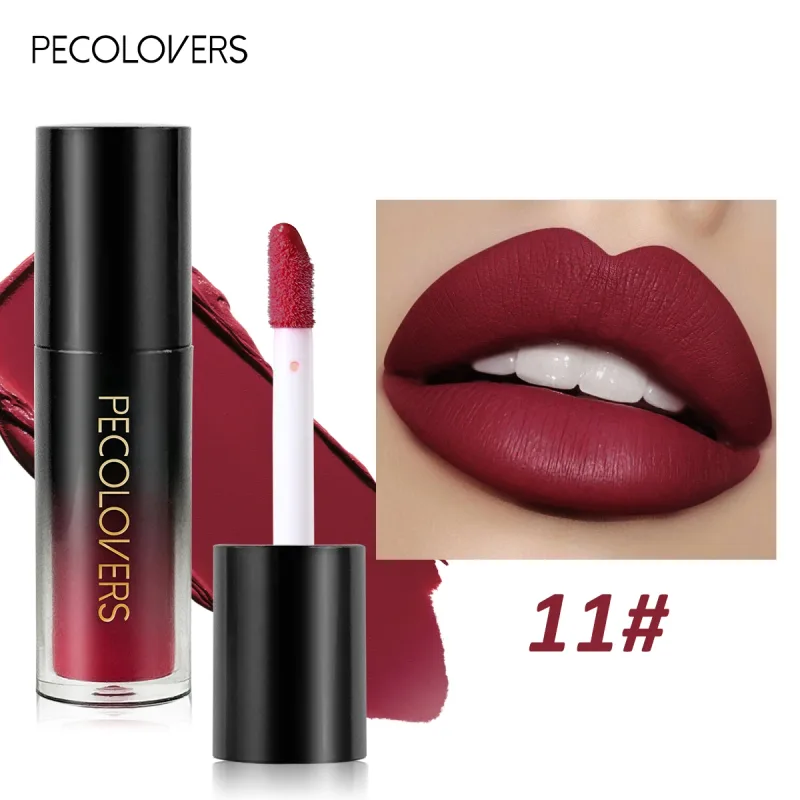 Brilho labial de veludo fosco, múltiplas cores, à prova d'água, de longa duração, copo antiaderente, batom suave para aplicar alta renderização de cores