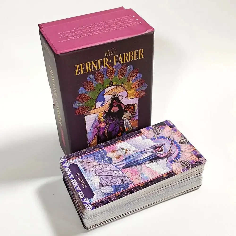 Baralho de tarô Zerner-Farber em relevo duplo, 78 peças, arte de colagem, cartas de tarô, 10,5*6 cm, ferramenta de adivinhação espiritual em caixa rígida