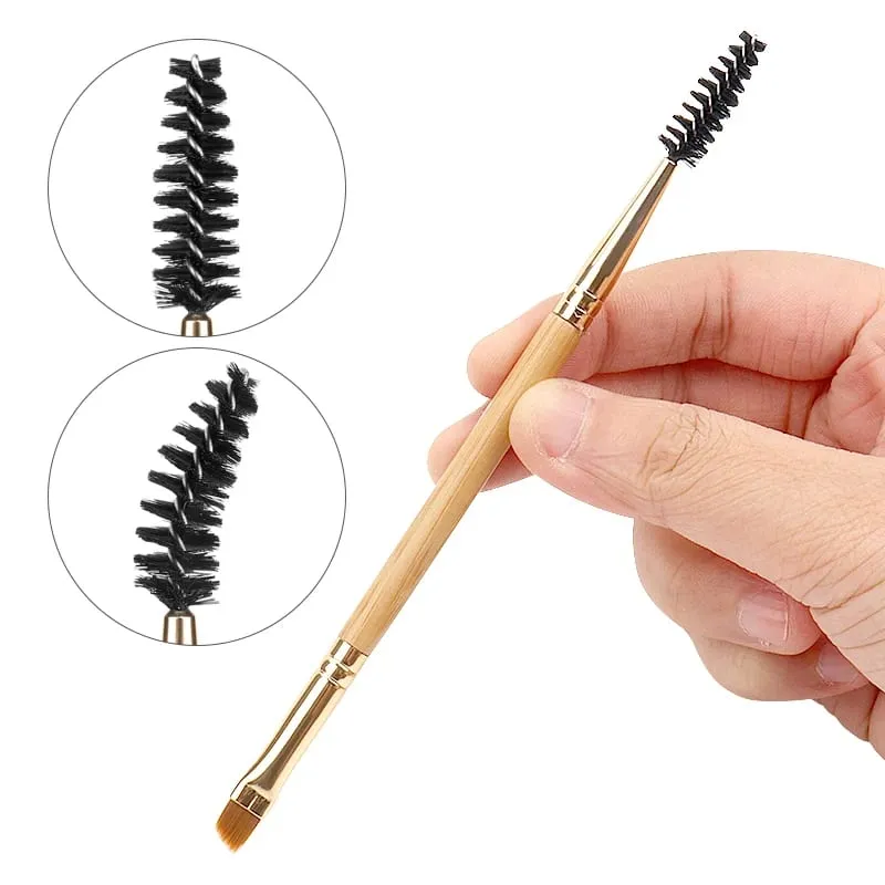 5 pçs pincéis de maquiagem sombra profissional dupla terminou sobrancelha escova pente para mulheres cosméticos beleza compõem ferramentas — image 5