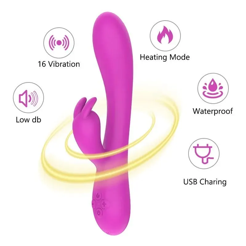 Carregamento usb aquecimento av coelho vibrador vibrador vagina clitóris estimulador g-ponto adulto jogo brinquedos sexuais para mulher masturbador feminino
