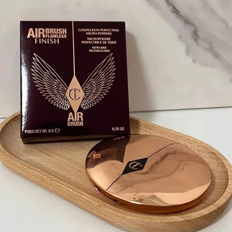 Charlotte tilbury batom líquido base iluminador pó prensado blush facial corretivo base maquiagem cosméticos